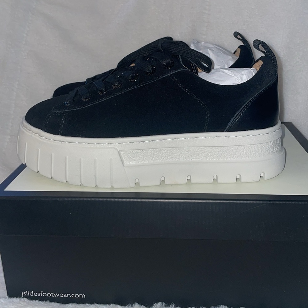 NWT J/SLIDES ROGER Black Suede Sneaker - Picture 10 of 14